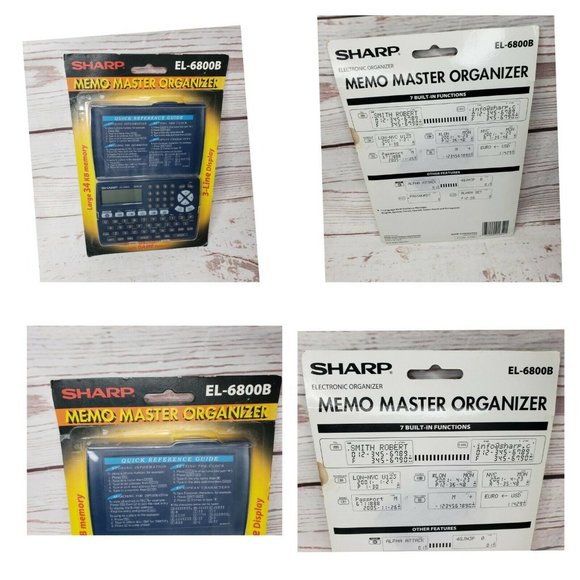 Sharp Memo Master Electronic Organizer EL-6800B 3 Line Display EL-6800B - Picture 3 of 6